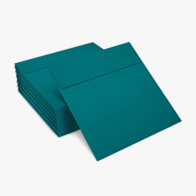 LUXPaper Square Invitation Envelopes | Peel & Press | 5 1/2" x 5 1/2" | Teal | 80lb. Text | 50 Qty - Image 5